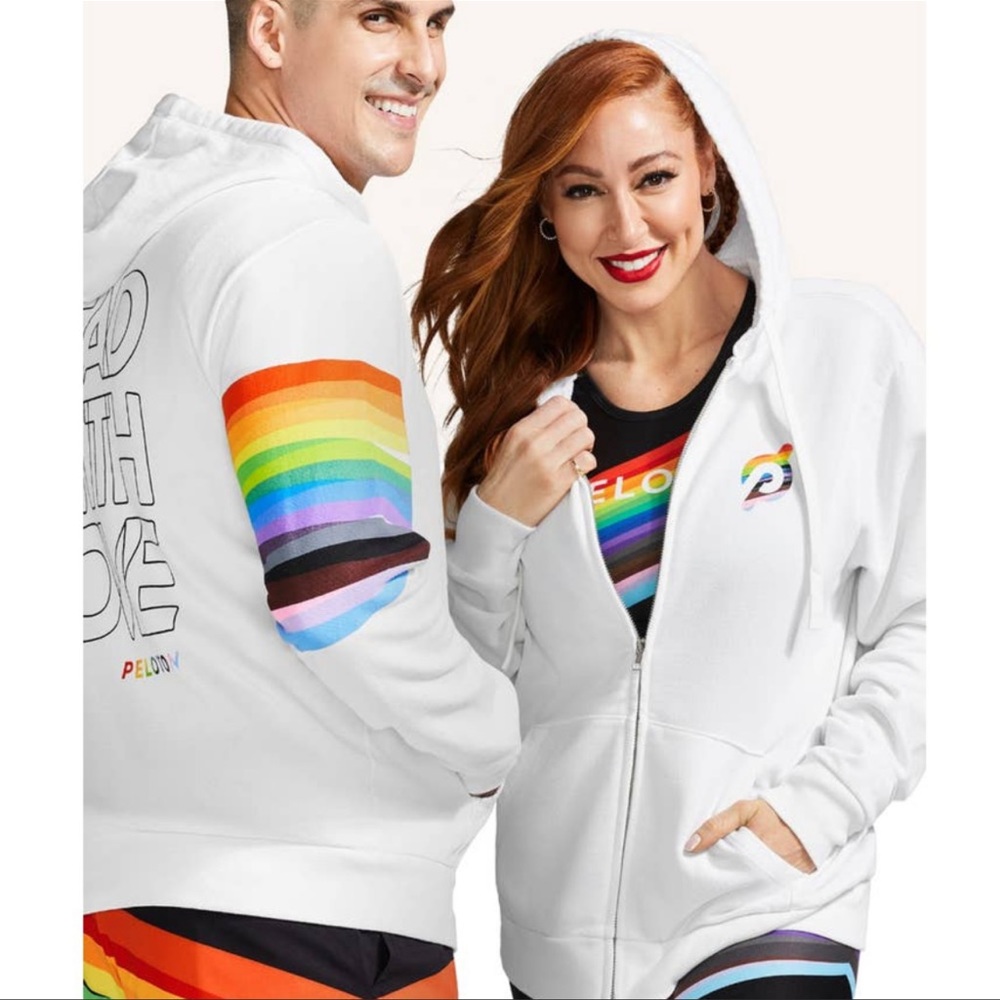 Peleton unisex pride XL full zip hoodie